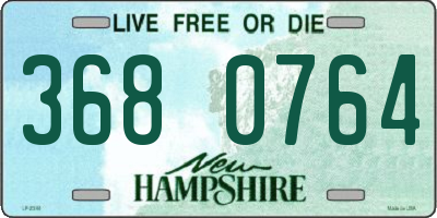 NH license plate 3680764