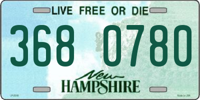 NH license plate 3680780