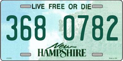 NH license plate 3680782
