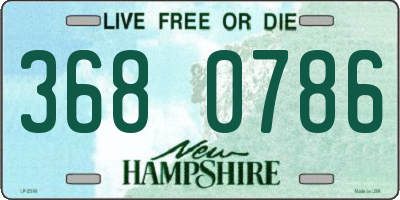 NH license plate 3680786
