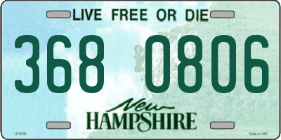 NH license plate 3680806