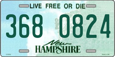 NH license plate 3680824