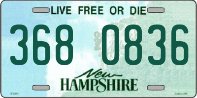 NH license plate 3680836