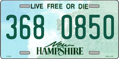 NH license plate 3680850