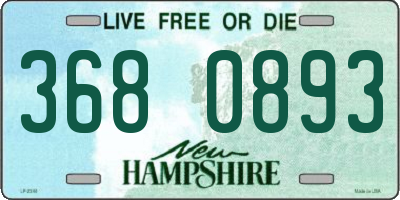 NH license plate 3680893