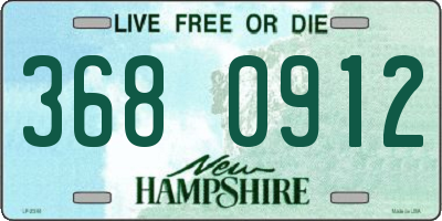 NH license plate 3680912