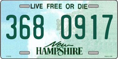 NH license plate 3680917