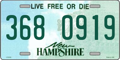 NH license plate 3680919