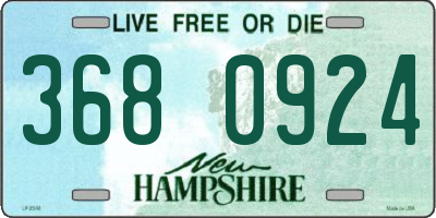 NH license plate 3680924