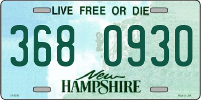 NH license plate 3680930