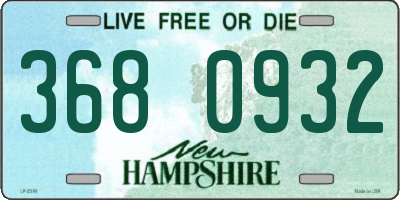 NH license plate 3680932