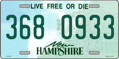 NH license plate 3680933