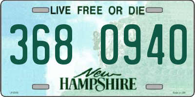 NH license plate 3680940