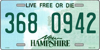 NH license plate 3680942