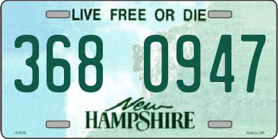NH license plate 3680947