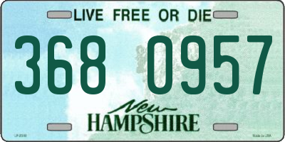 NH license plate 3680957