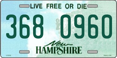 NH license plate 3680960