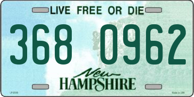 NH license plate 3680962