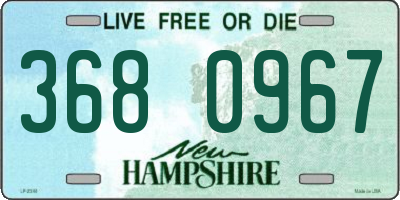 NH license plate 3680967