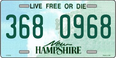 NH license plate 3680968