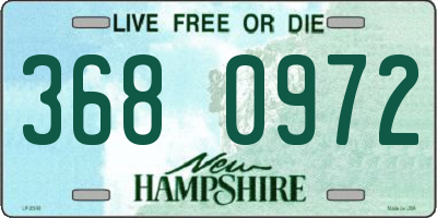 NH license plate 3680972