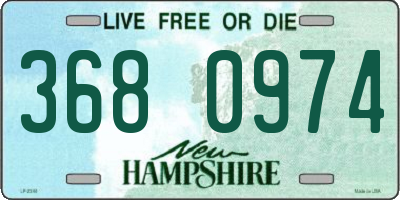 NH license plate 3680974