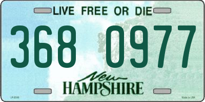 NH license plate 3680977