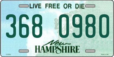 NH license plate 3680980