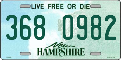 NH license plate 3680982