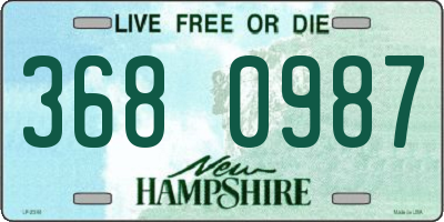 NH license plate 3680987