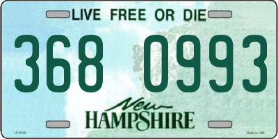 NH license plate 3680993