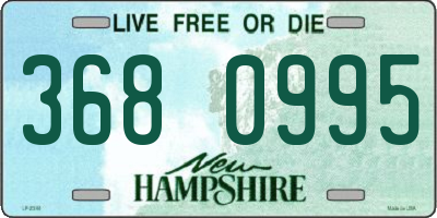 NH license plate 3680995