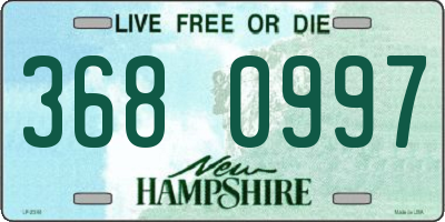 NH license plate 3680997