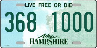 NH license plate 3681000