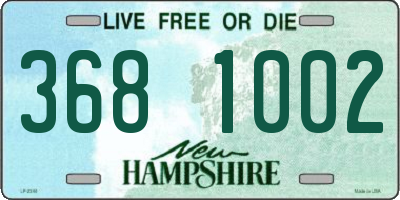 NH license plate 3681002