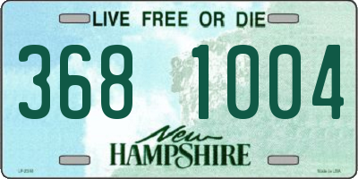 NH license plate 3681004