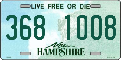 NH license plate 3681008
