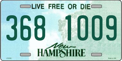NH license plate 3681009