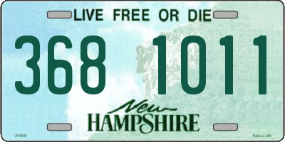 NH license plate 3681011