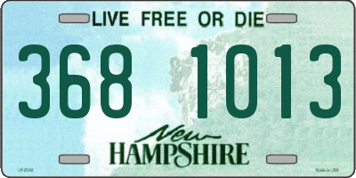 NH license plate 3681013