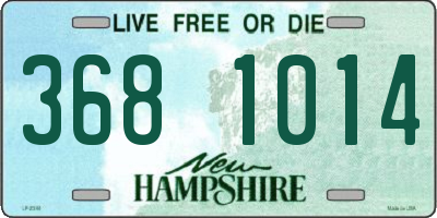 NH license plate 3681014