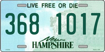 NH license plate 3681017