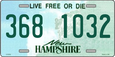 NH license plate 3681032