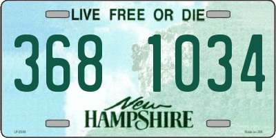 NH license plate 3681034