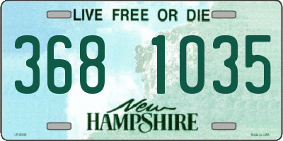 NH license plate 3681035