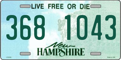 NH license plate 3681043