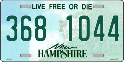 NH license plate 3681044