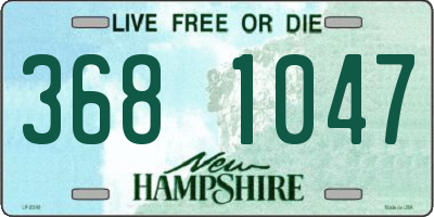 NH license plate 3681047