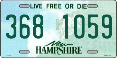 NH license plate 3681059