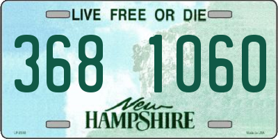 NH license plate 3681060